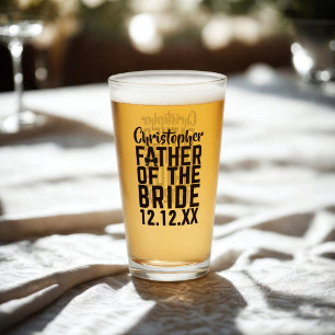 Father of the Bride Beer Glass Wedding Parent Gift