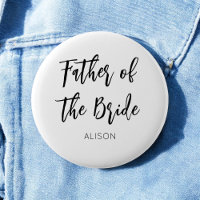 Father of the Bride Black White Wedding
