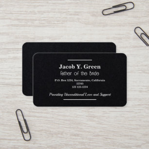 Father of the Bride Business Card