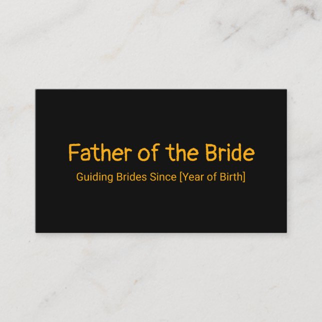 Father of the Bride Calling Card (Front)