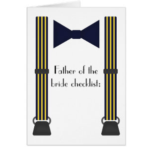 Father of the bride checklist card