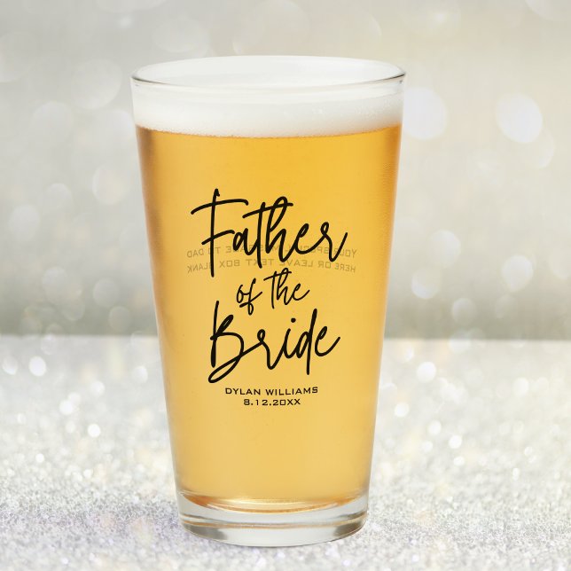 Father of the Bride Custom Wedding Glass (Creator Uploaded)