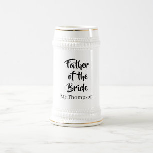 Father of the Bride Custom Wedding Parent Gift Beer Stein