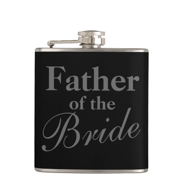 Father of the bride drink flask wedding gift idea (Front)
