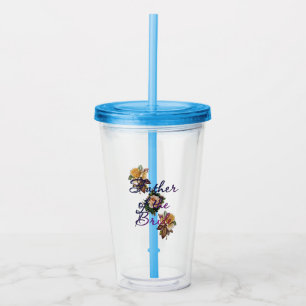 Father Of The Bride Floral Acrylic Tumbler