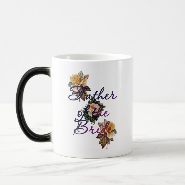 Father Of The Bride Floral Magic Mug (Left)