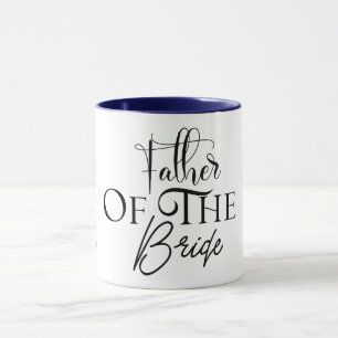 Father of the Bride Flowing Script Personalised Mug