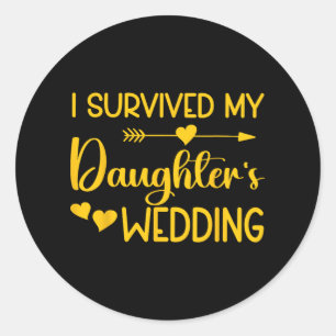 Father Of The Bride Funny Bridal Bachelor Party Da Classic Round Sticker