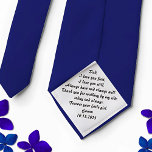 Father of the Bride Gift from Bride Tie<br><div class="desc">On your wedding day, reminisce with your dad about the adorable little one he once was by gifting him this personalised father-of-the-bride tie featuring a personalised message with your name and wedding date. Enter the name and date to be printed in a customised section. Alternatively, surprise him with this sweet...</div>