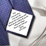 Father of the Bride Gift from Bride Tie<br><div class="desc">On your wedding day, reminisce with your dad about the adorable little one he once was by gifting him this personalised father-of-the-bride tie featuring a personalised message with your name and wedding date.. Enter the name and date to be printed in a customised section. Alternatively, surprise him with this sweet...</div>