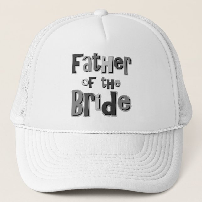 Father of the Bride Grey Trucker Hat (Front)