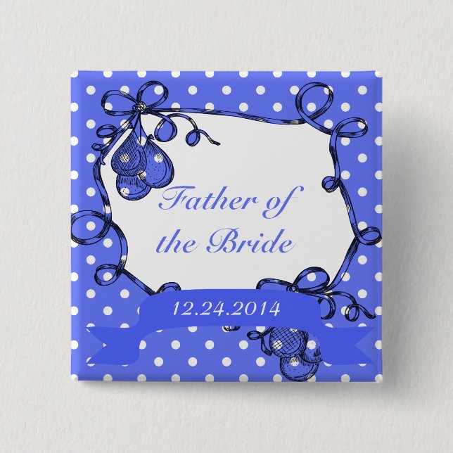 Father of the bride/groom wedding button (Front)
