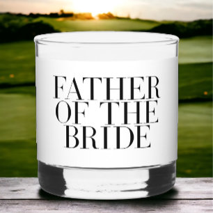 Father of the Bride Modern Custom Minimalist  Whiskey Glass