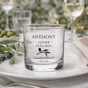 Father of the Bride Personalised Wedding Party Whiskey Glass