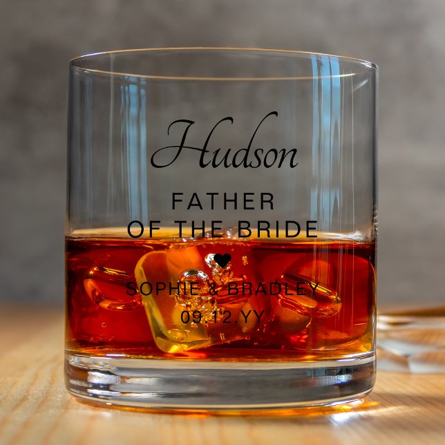 Father Of The Bride Personalised Wedding Party Whiskey Glass (Creator Uploaded)