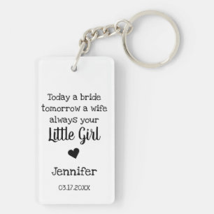 Father of the Bride Photo Key Ring