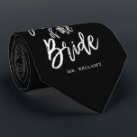 Father of the Bride | Script Custom Colour Wedding Tie<br><div class="desc">Make the father of the bride feel extra appreciated with this custom  name wedding themed necktie.

It features the words "Father of the bride" in an elegant script style text. Nearby is a spot for his name or initials.</div>