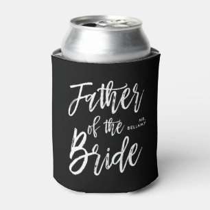 Father of the Bride Script Style Custom Wedding Can Cooler