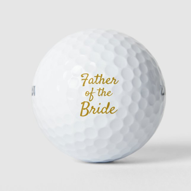 Father of the Bride Souvenir Golf Balls (Front)