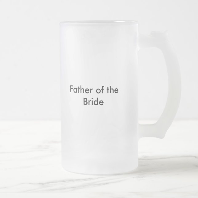 Father of the Bride stein frosted beer mug (Right)