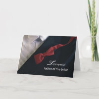 Father of the Bride Thank You With Red Tie and Tux