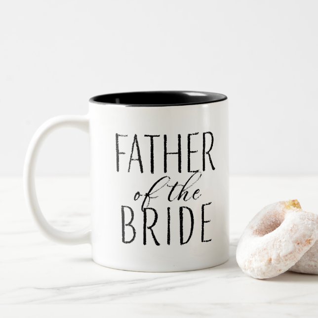 Father of the Bride Two-Tone Coffee Mug (With Donut)