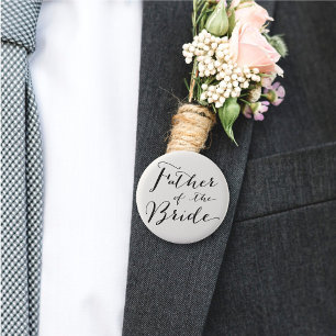 Father of the Bride Wedding Bridal Party Button