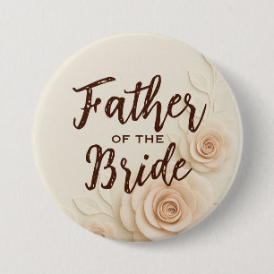 father of the Bride Wedding Custom Button