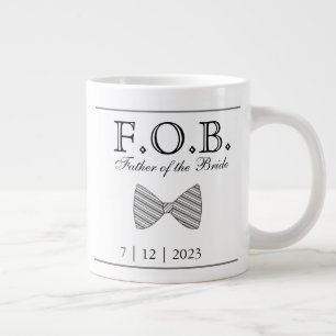 Father of the Bride Wedding Date Keepsake  Large Coffee Mug