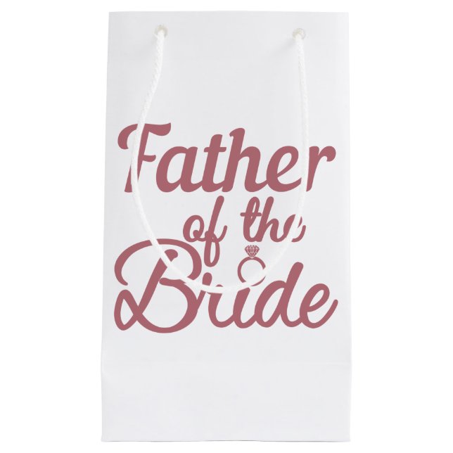 Father Of The Bride Wedding Family Matching Small Gift Bag (Front)