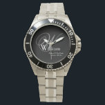 Father Of The Bride Wedding Gift Monogram Classic<br><div class="desc">Father Of The Bride Wedding Gift Monogram And Name Classic Cool Sporty Watch. Click personalise this template to customise it with the monogram initial, the name, and the wedding date quickly and easily. Father Of The Bride Wedding Gift Monogram Classic Watch, is part of the Parent Gifts Collection, with a...</div>