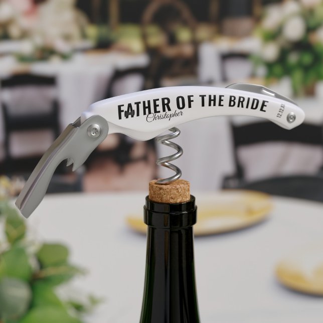 Father of The Bride Wedding Parent Gift Corkscrew (Thank the Father of the Bride with his very own corkscrew. Just add his name & your wedding date)