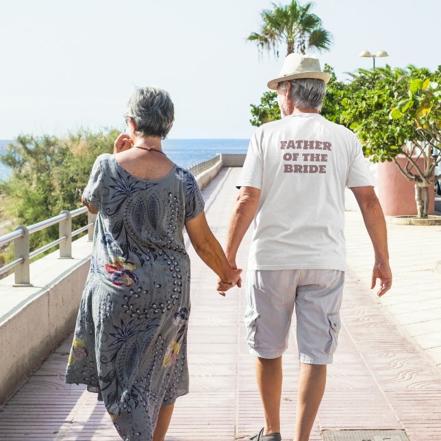 Father of the BRIDE White Wedding Party T-Shirt (Creator Uploaded)