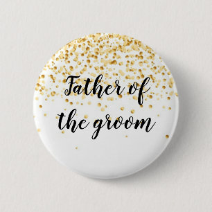 Father of the groom 6 cm round badge