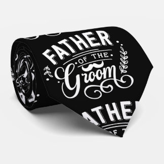 Father of the Groom Black and White Tie