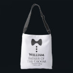 Father of the Groom Black Tie Wedding Swag Bag<br><div class="desc">These fun bags are designed as favors, gifts, or swag bags for the father of the groom. They feature an image of a black tie with three buttons and text that reads Father of the Groom with a space to enter his name as well as the wedding couple's names and...</div>