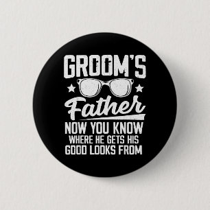 Father of The Groom Costume Dad Wedding Bachelor 6 Cm Round Badge