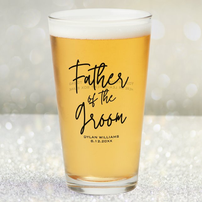 Father of the Groom Custom Wedding Glass (Creator Uploaded)