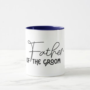 Father of the Groom Flowing Script Personalised Mug