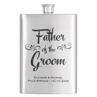 Father of the Groom - Funny Wedding Party Gift Hip Flask