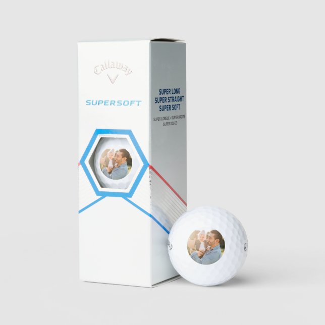 Father of the Groom Gift Golf Personalised Photo Balls (Packaging)