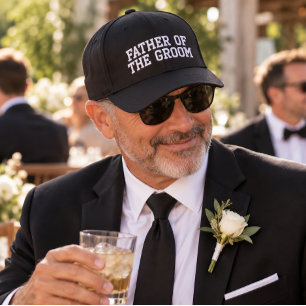 'Father Of The Groom' Gift Wedding Photographs Embroidered Hat