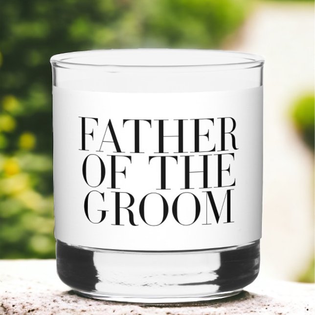Father of the Groom Modern Custom Minimalist  Whiskey Glass (Creator Uploaded)