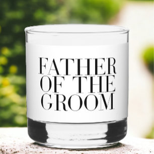 Father of the Groom Modern Custom Minimalist  Whiskey Glass