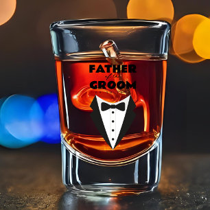 Father of the Groom Personalized Wedding Keepsake Shot Glass