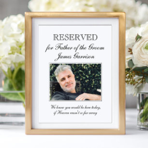 Father of the Groom Photo Memorial Wedding Poster