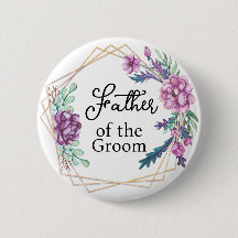 Father of the Groom Purple Floral Wedding