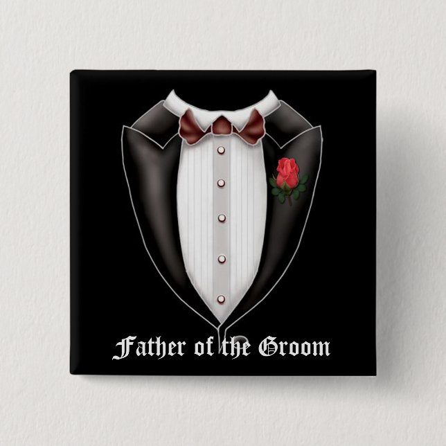 Father Of The Groom Tuxedo Button (Front)