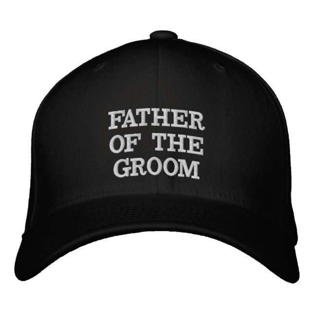 FATHER OF THE GROOM WEDDING Embroidered Baseball Embroidered Hat (Front)