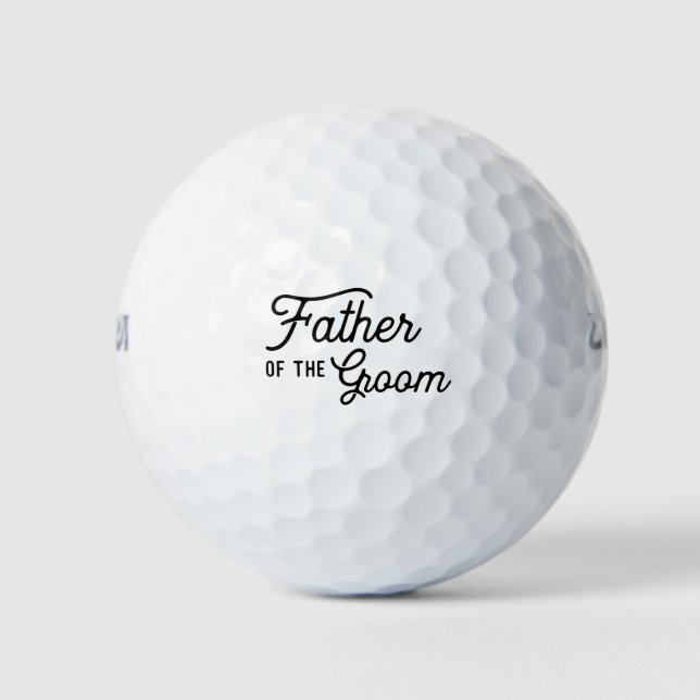 Father of the Groom Wedding Gift Golf Balls (Front)